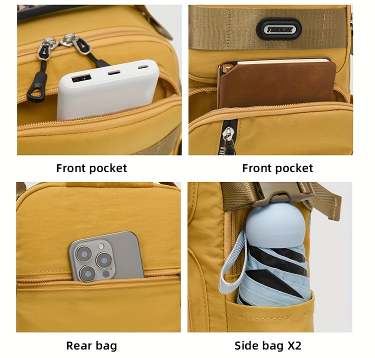 unisex chest backpack large capacity convertible crossbody handheld waist pack with multiple compartments padded shoulder straps waist clip for outdoor hiking gym travel durable casual outdoor bag 18 colors backpack for travel hiking essentials stylish outdoor gear secure zipper closure details 13