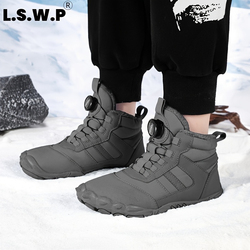 Men's Snow Boots for Outdoor Activities, Non-Slip Durable Soles