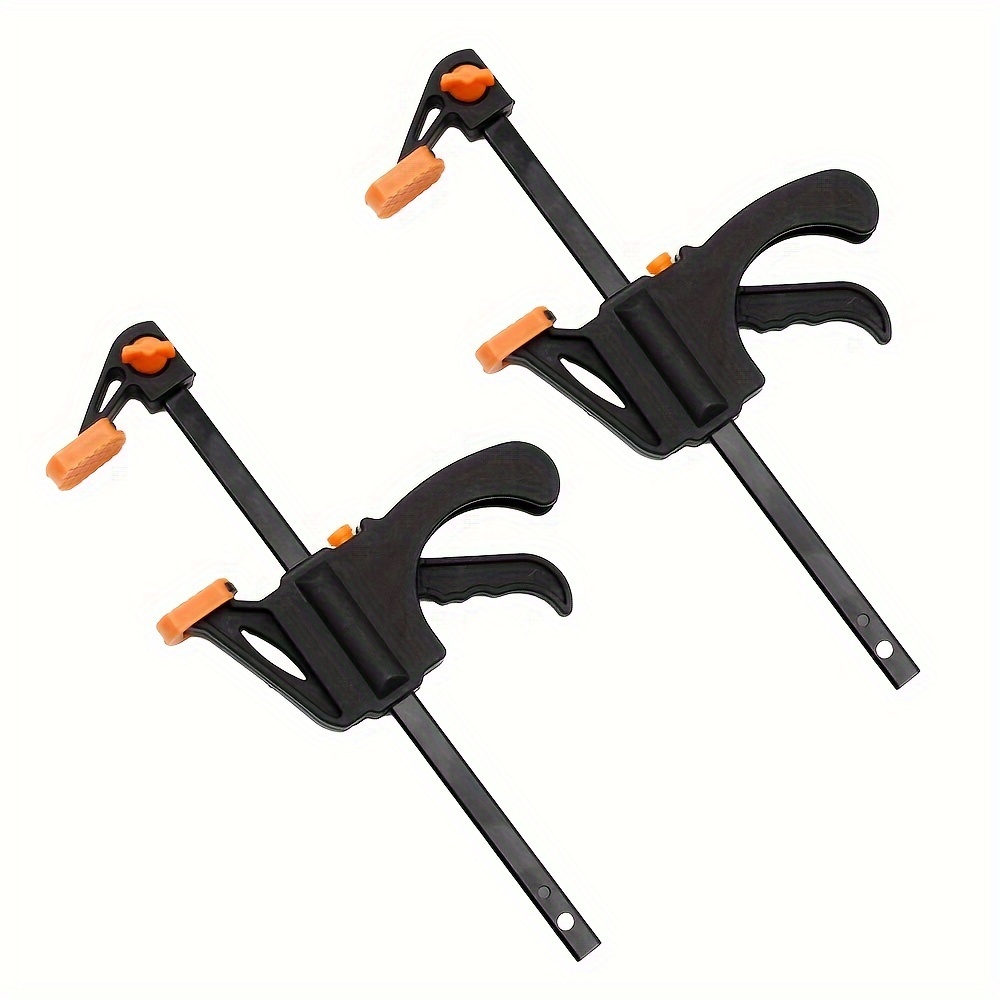 TEMU 2/5pcs 4inch F Clamp, Woodworking Clamp, Hard Quick Ratchet Release Speed Squeeze Clip, Woodworking Work Bar Diy Home Hand Tool