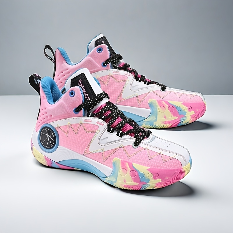 Unisex Basketball Shoes - Colorful Painting Fashion Sneakers For Men & Women | Breathable Non-Slip Sports Shoes
