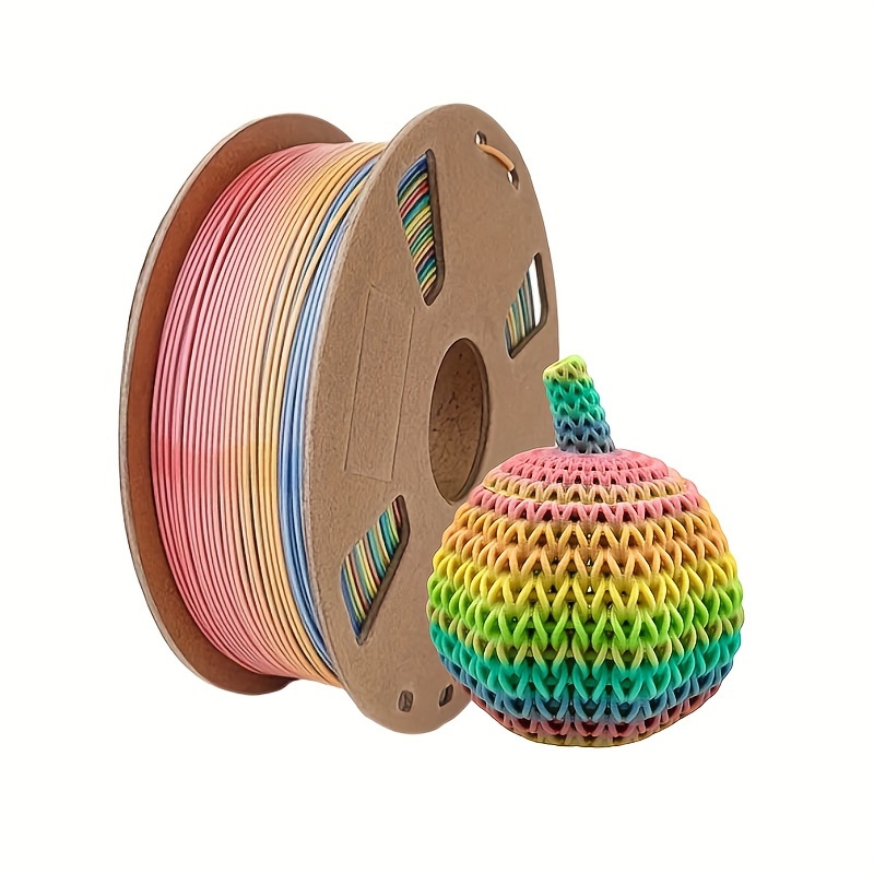 

1kg Vibrant Rainbow Pla 3d Printer Filament, 1.75mm - Gradient, For Projects