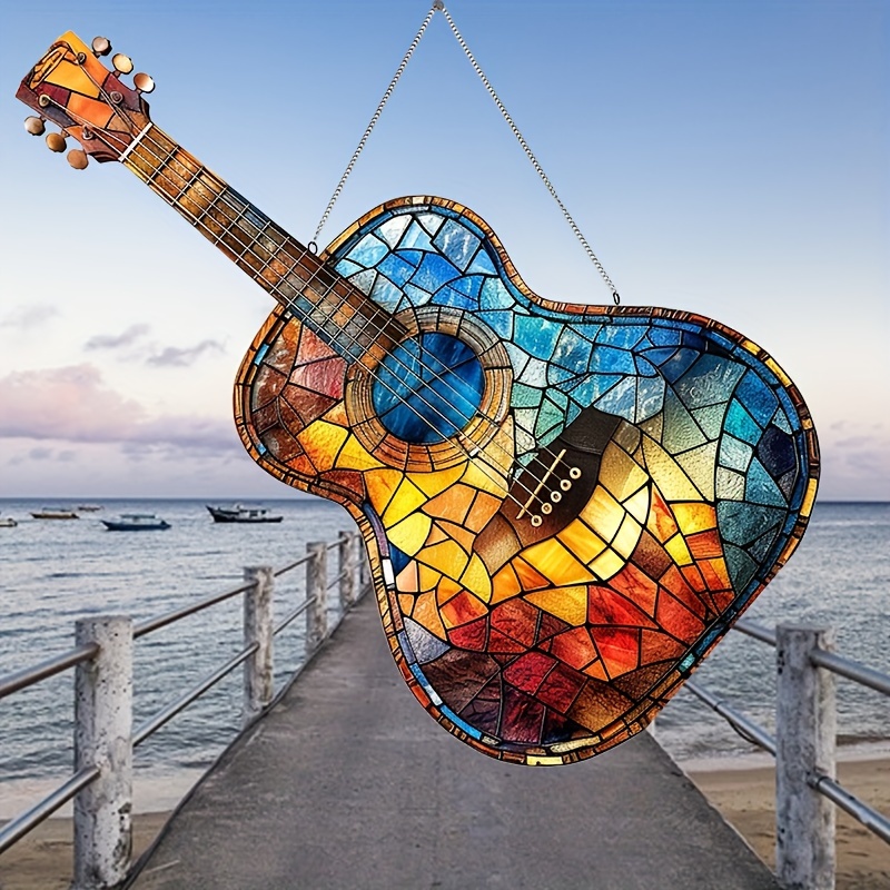 

6.68" X 12" Guitar-shaped Sun - , Wreath , & Decoration, For