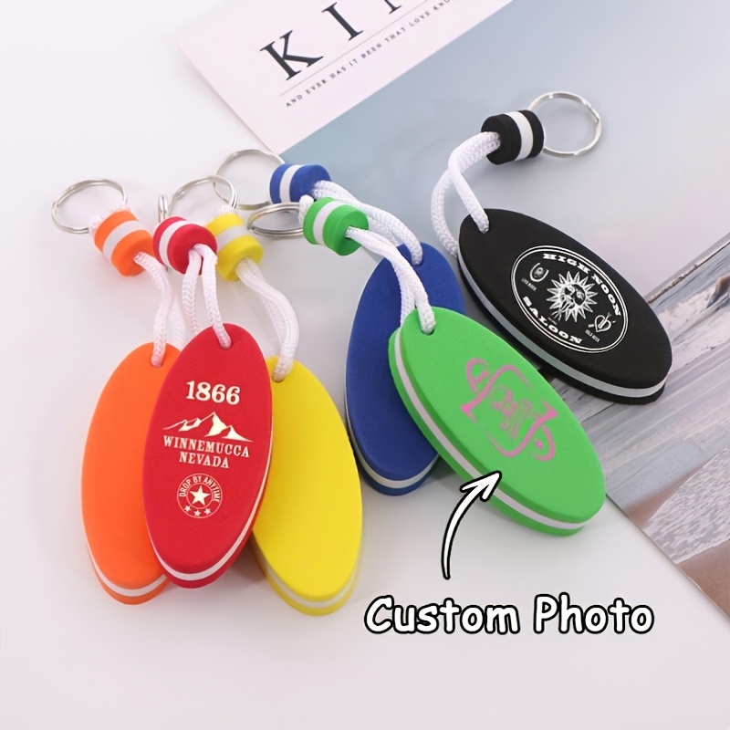 TEMU 4/5/6pcs Personalized Floating Keyrings - Personalized Logo Key Cards - Water Sports Gifts - Custom Images/text - Floating Keyrings - Gift For