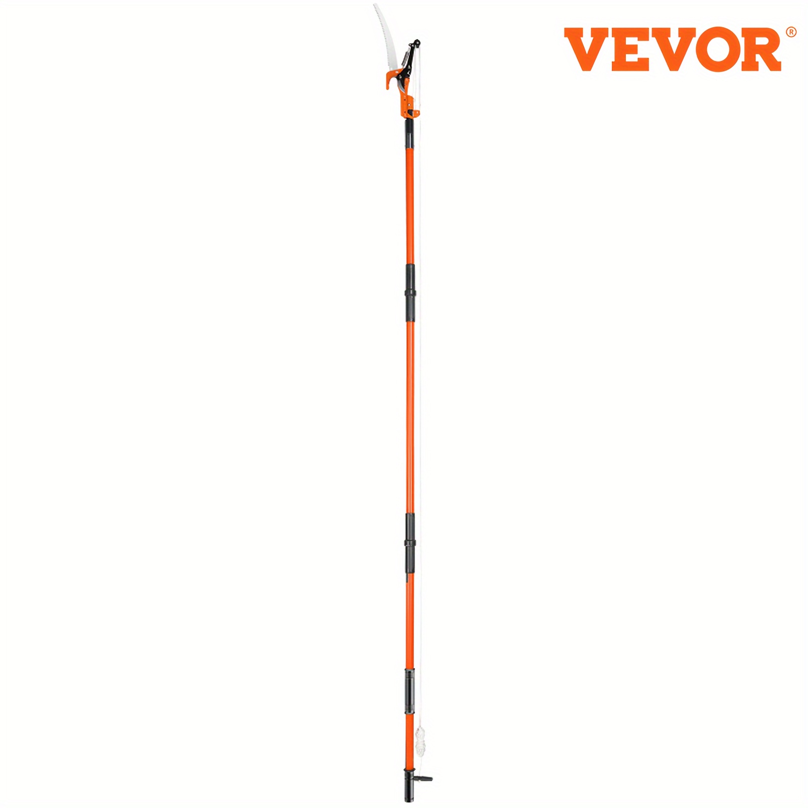 

Vevor Manual Pole Saw, 7.3-27 Ft Extendable Tree Pruner, Sharp Steel Blade And Scissors High Branches Trimming, Branch Trimmer With Lightweight 8 Fiberglass Handles, For Pruning Palms And Shrubs