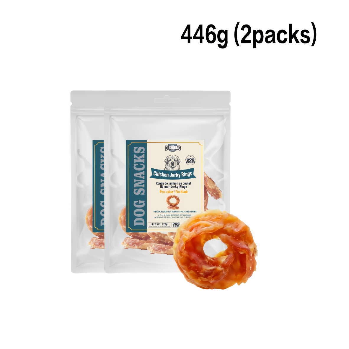 TEMU Hühnerring Hunde Leckerli | Ohne , Langsam Gekochte Jerky | Haltbare Proteingehaltende Getreide-/Glutenfreie Trainings-Snacks für Hunde von