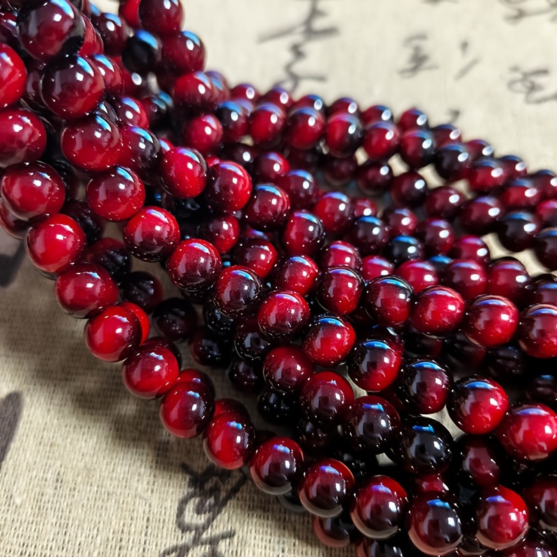 TEMU 100pcs 8mm Tiger Eye Stone Loose Beads With Holes, Yellow Blue Eye Standard Round Beaded, Handcrafts Additions Handmade Friendship Bracelets,