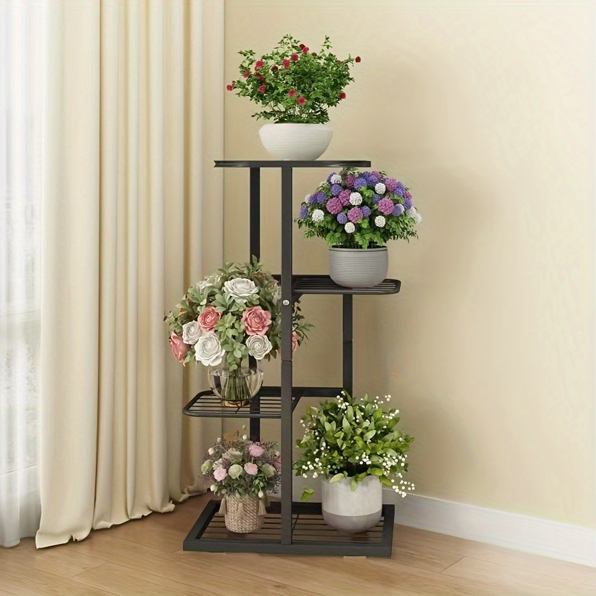 

4- Metal Plant Stand, , Storage Organizer For Decor, , Bedroom, - Display , No Or Battery Needed