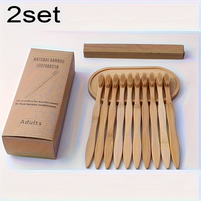 10/20 brosses à dents en bambou, brosses à dents en bambou emballées, brosses à dents portables, accessoires de voyage