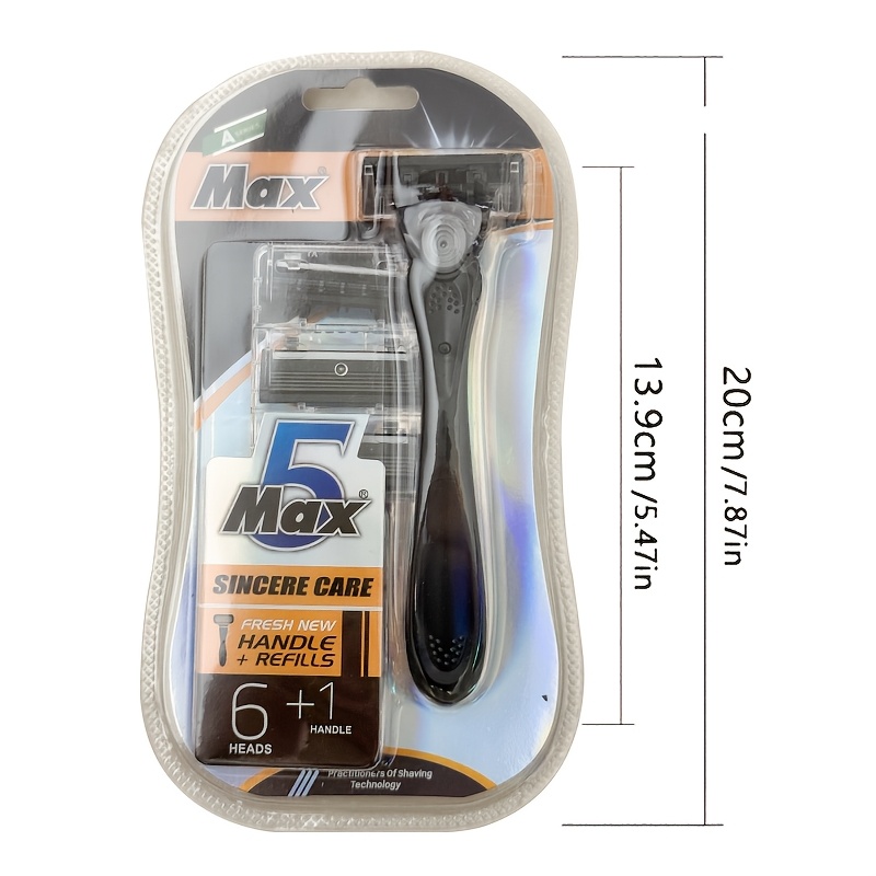 Image of -layer Stainless Steel Razor For Men - , Fresh & New, Reusable, Fragrance-free, Includes 1 Handle & , Ideal For Normal Skin Types, Razors For Shaving