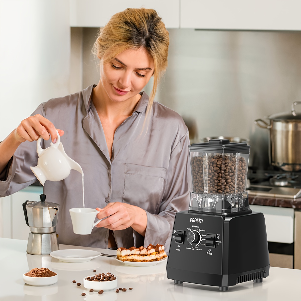 Professional Food Processor Blender, Smoothies Blender, Max.2400W... product image 7