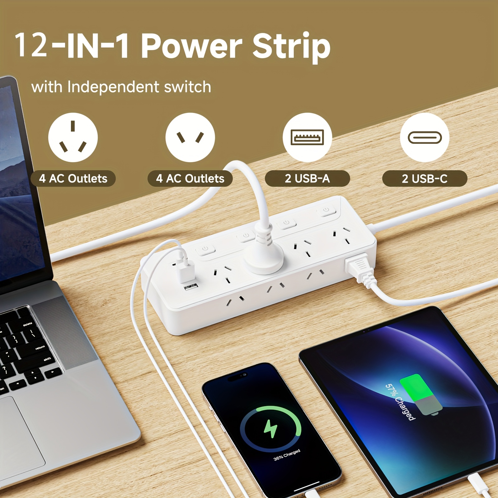 12-in-1 Multi Switch Power Board - Ultimate Charging Hub