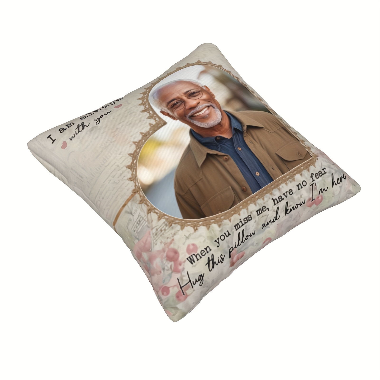 Hug This Pillow And Know I'm Here - Personalized Photo Pillow  Insert Hug This Pillow And Know Im Here Personalized Pillow Mmr120703tutl