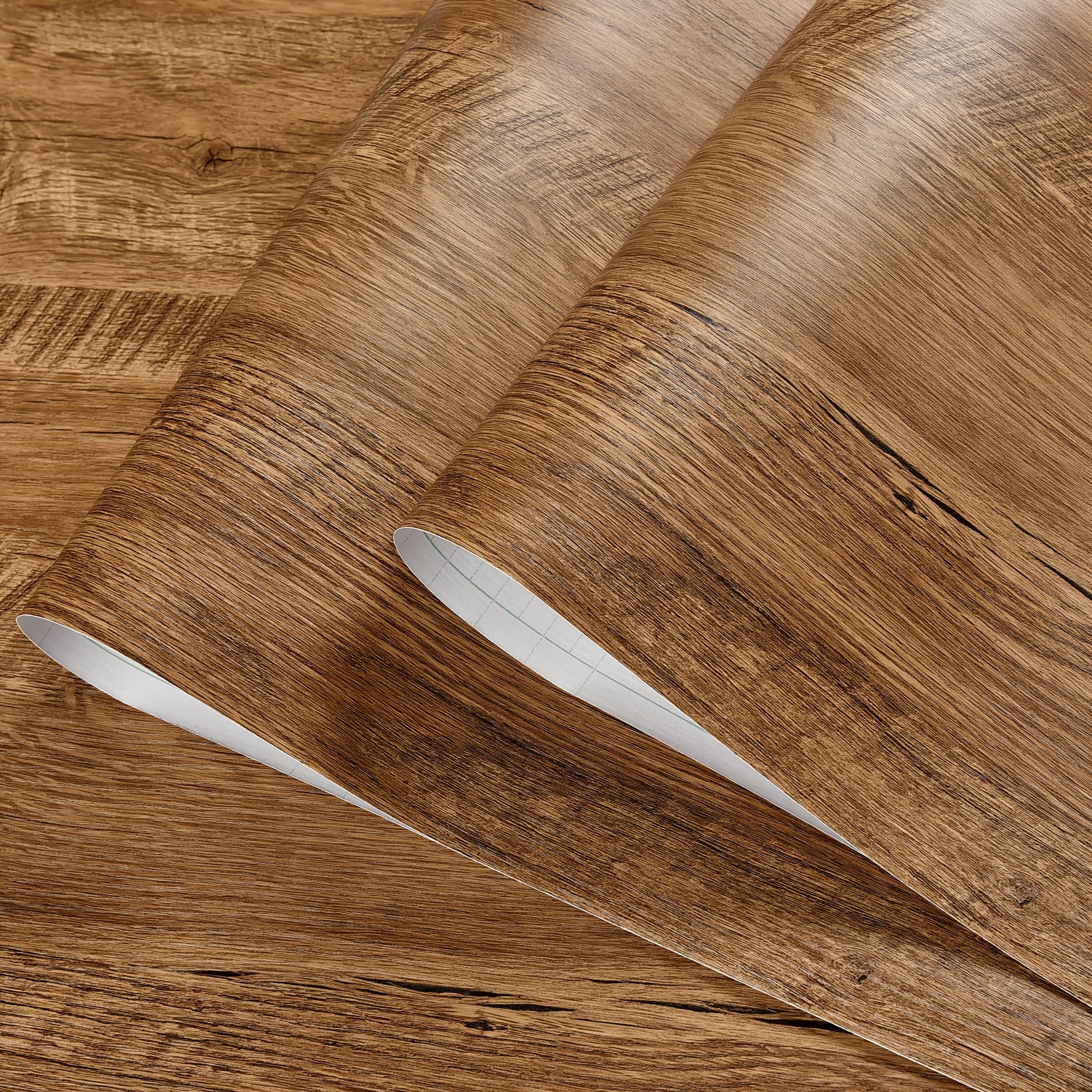 TEMU 2 Rolls Of Vinyl Window Sill Panel Border Stickers - Long Wood Grain Decoration, Easy To Peel And Stick, Covers , Refreshes Appearance, For ,