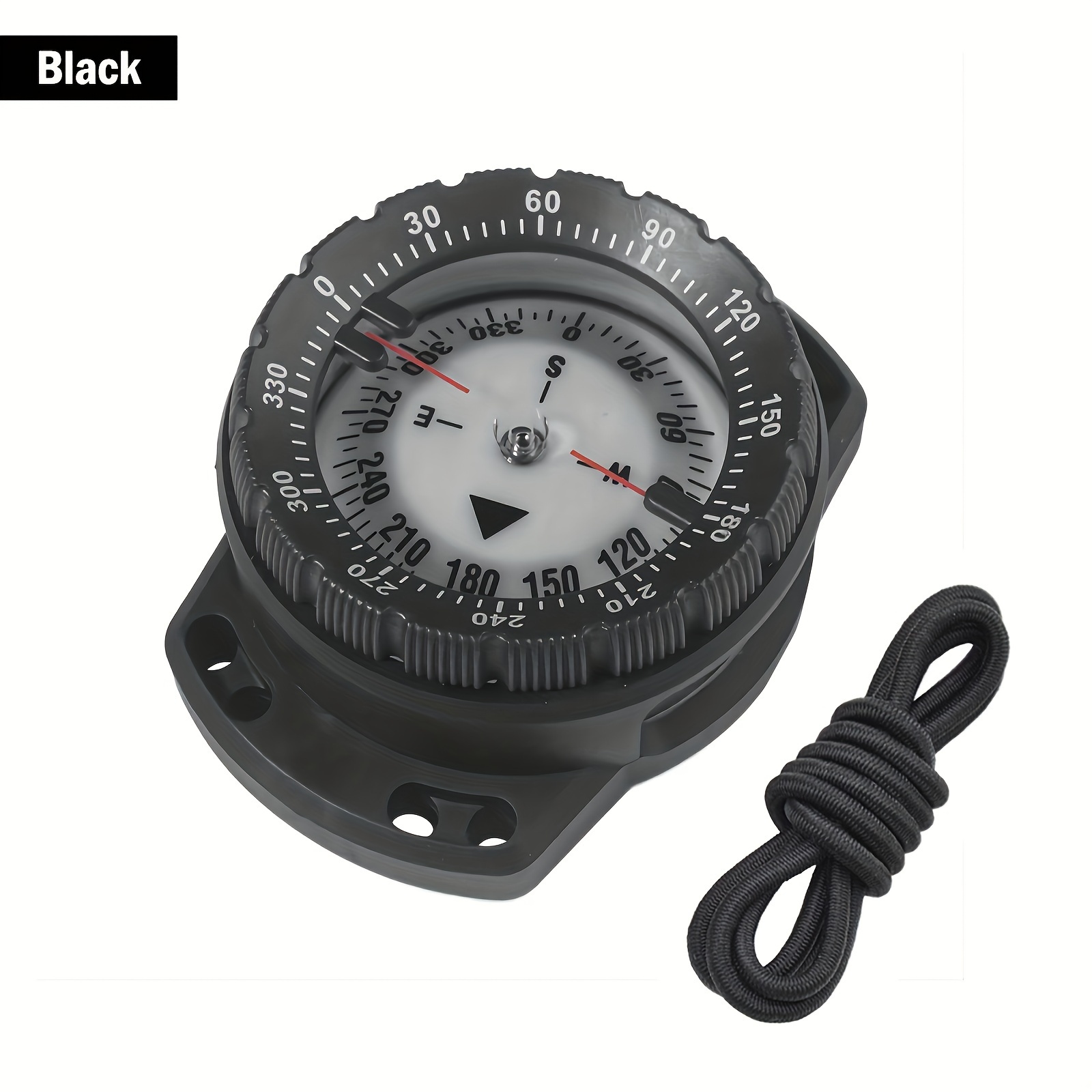 TEMU Diving Compass, 50 Meters Luminous Compass With Elastic Wrist Strap, Outdoor Diving Adventure Equipment
