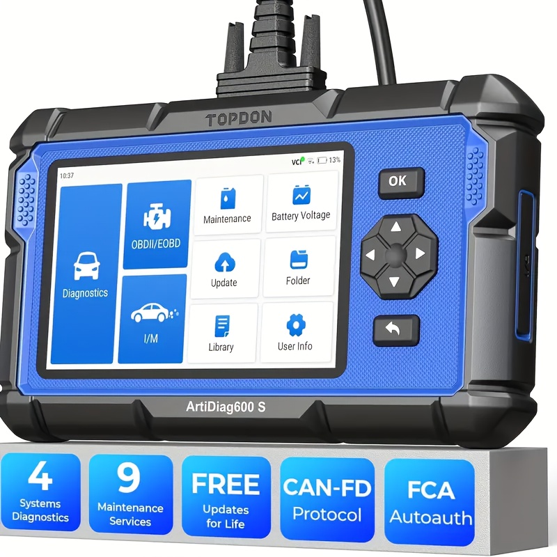 

Upgraded Ad600 Scanner, Ad600s Diagnostic Tool, Abs Srs Transmission Engine Code Reader, 8 Services Scan Tool, Oil/brake/bms/sas/dpf//ets , Injector Coding, Free .artidiag600, Artidiag600s.