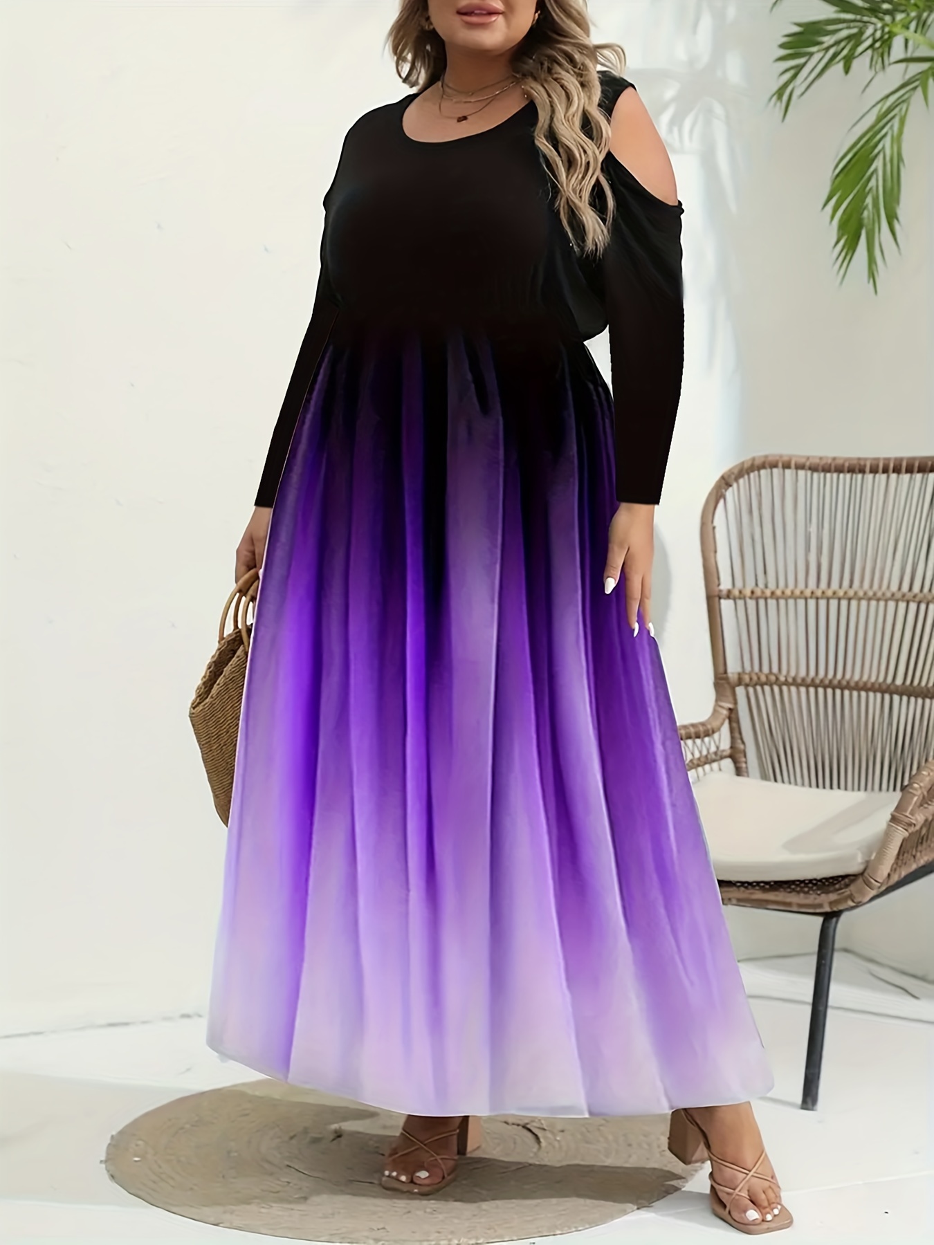 rainbow fashion plus size dresses Final Sale Short Sleeve Deep Scoop Neck Maxi Dress in Cloud Print 1 differs due to manual measurement Adult Jewelbug Rainbow of Bugs