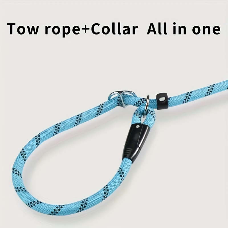 P-Rope Integrated Pet Dog Leash Collar with Adjustable Collar