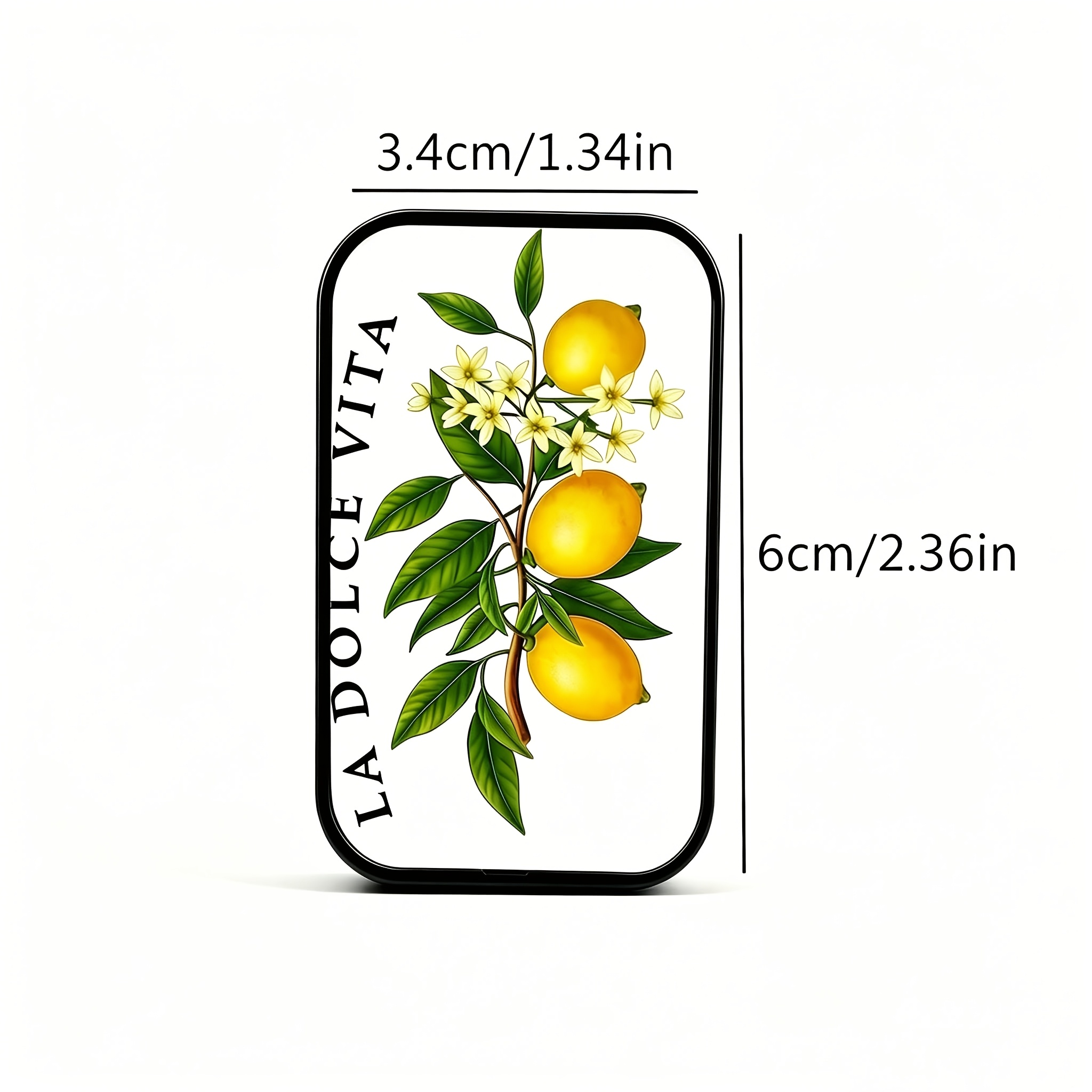 TEMU 1pc Sweet Life Lemon Illustration Iron Matchbox, Vintage Exquisite Matchbox, Easy Portable Matchbox, Matches Not Included, Fashionable Exquisite