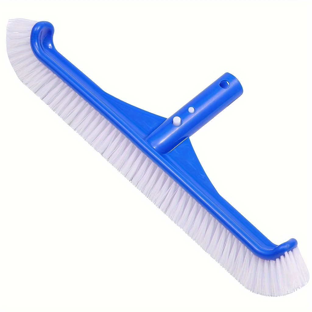 

1pc, 17 Inch Pool Brush, Nylon Bristles Curved Edge Pool Brush Head With Ez Clip For Pool Wall Corner, Tile Brush, Cleaning Brush For Swimming Pool, Spa, Bathroom