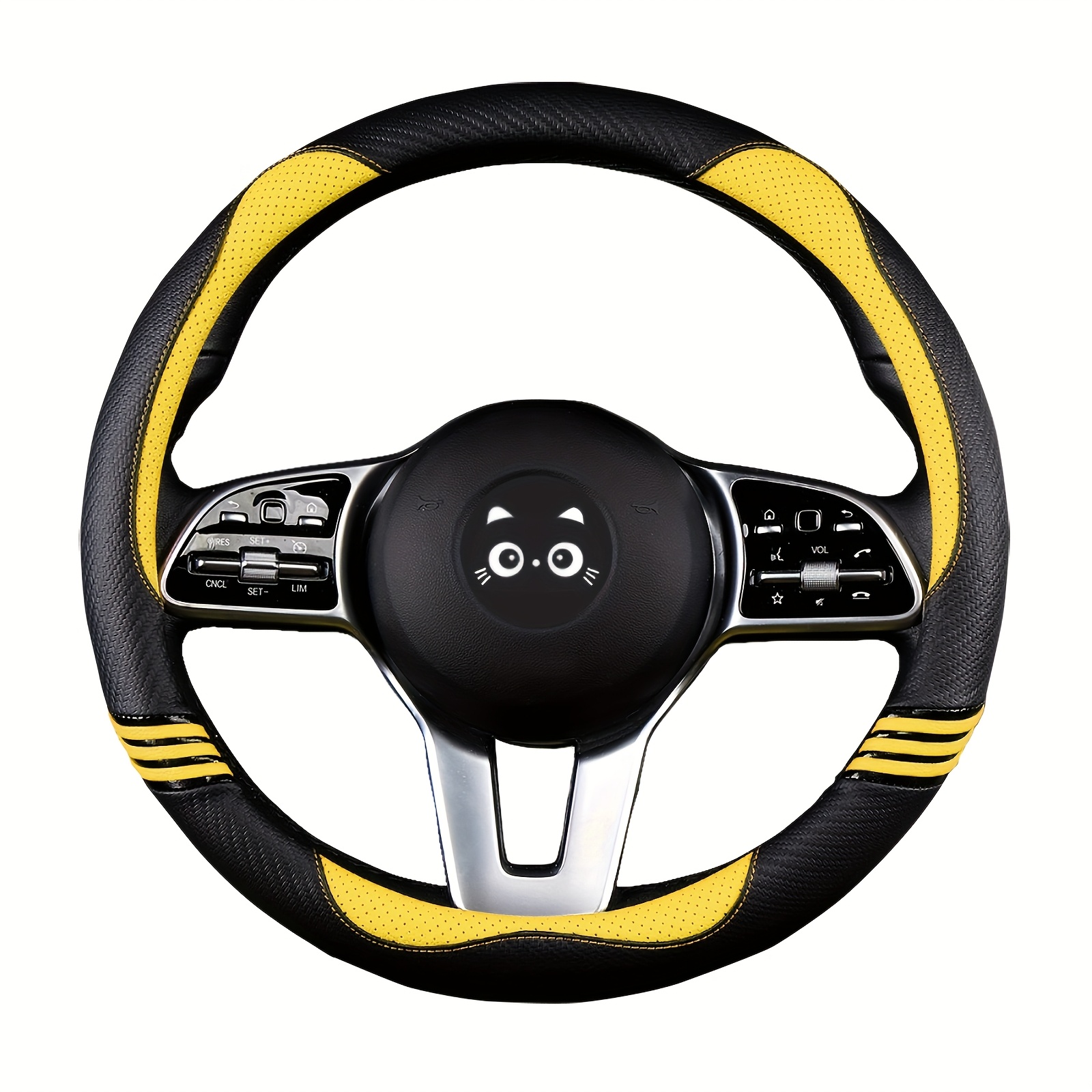 steering wheel cover carbon fiber pu pu leather anti - Temu