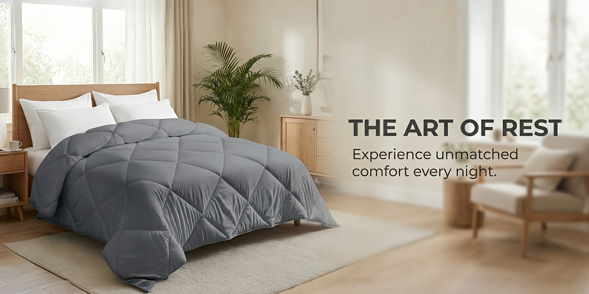 Tog 2.5 | 7.5 | 13.5 Grey All-Weather Diamond Patterned Duvet Quilt Comforter | All-Weather Airy Lightweight Cozy Bedding for Home And Hotel