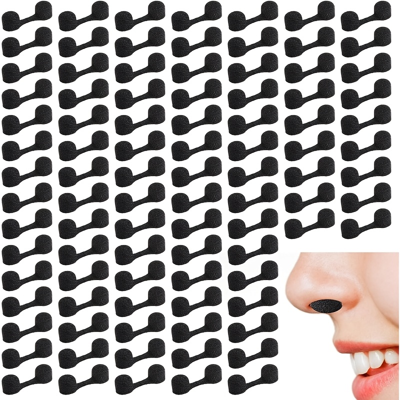 20pcs Nasal Filter Disposable Nasal Dust Filter Bulk Nostril Filter for Spray Tanning Welding Dust Building Area (black)