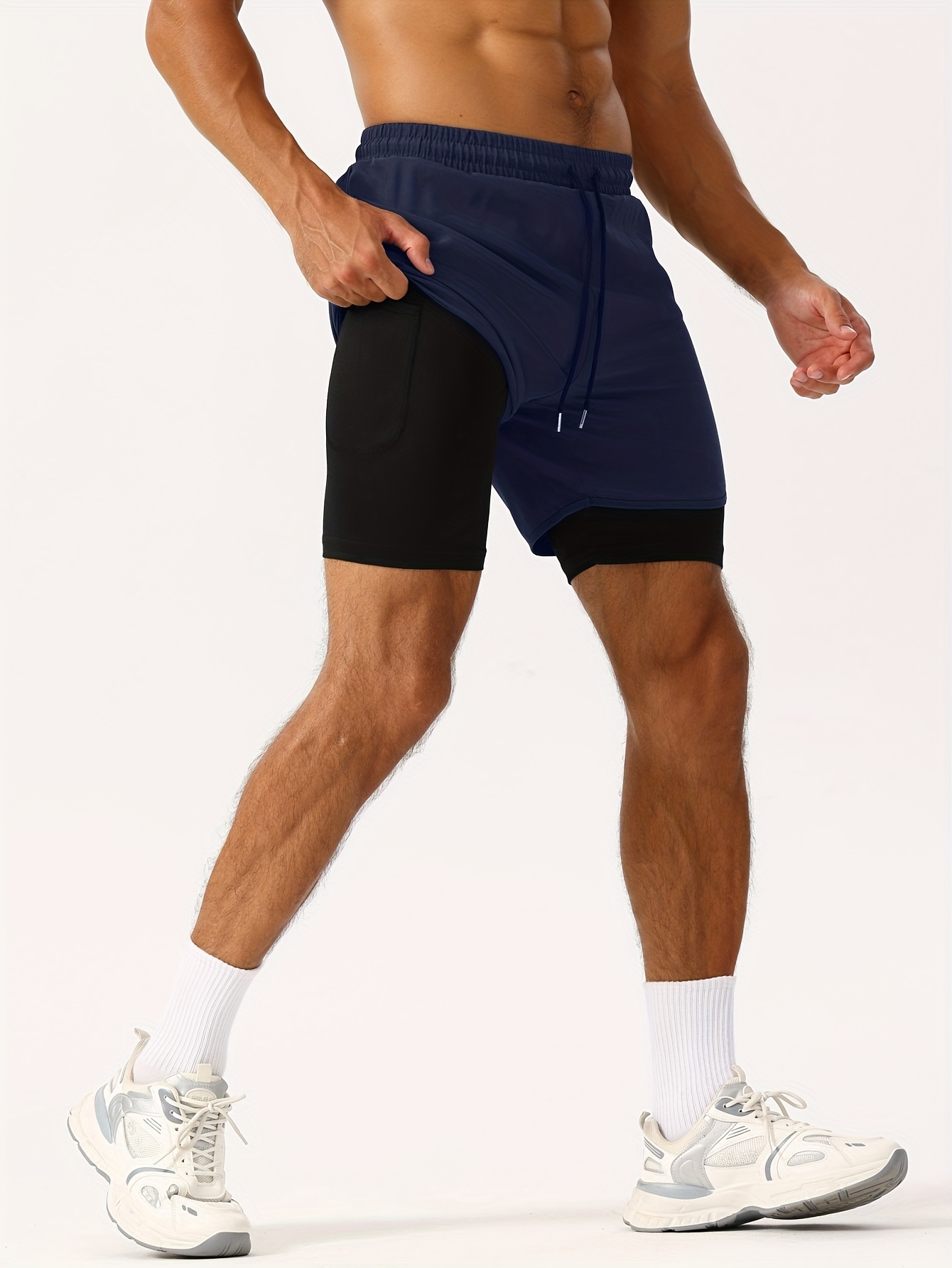Men'S Shaping Sports Shorts with a Zip Pocket at The Back Waist