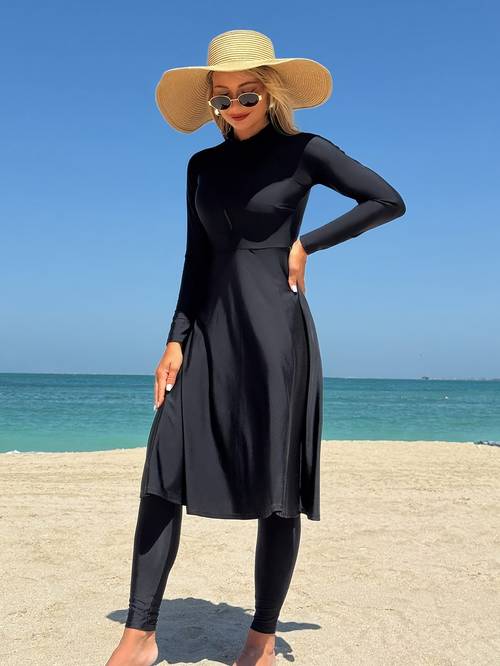2026 new womens solid color ribbed zipper halter top and set bikini set suitable for summer beach vacations swimsuit womens swimwear womens swimwear womens popular set womens summer set womens swimwear womens swimsuit