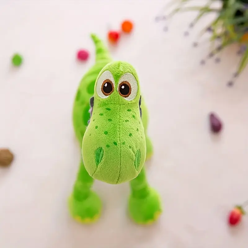 1pc cartoon dinosaur plush dog toy soft fabric medium breed recommendation pet playmate details 7