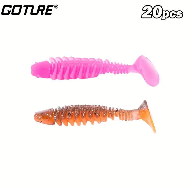 20pcs Paddle Tail Fishing Swimbaits, Soft Fishing Lures For Freshwater  Saltwater, Bionic Fishing Lures For Trout Crappie Bass