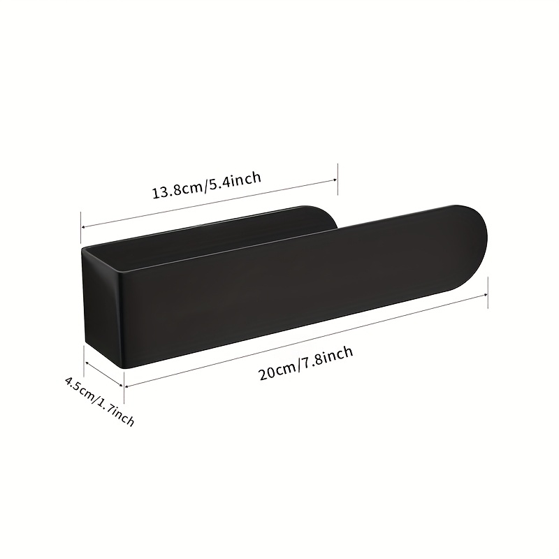 TEMU Modern Wall-mounted Stainless Steel Towel Rack - No Drill Needed, Self-adhesive Bathroom Organizer For Stylish Storage, 304 Stainless Steel With
