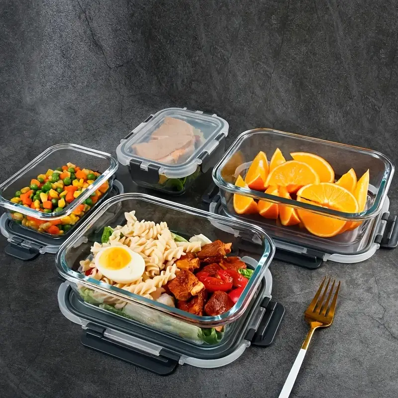 20pcs food storage containers kitchen organizers and storage leakproof meal prep containers local warehouse 20pcs including 10pcs glass containers with 10 lids airtight freezer meal prep container for pantry and kitchen organization Product details 5