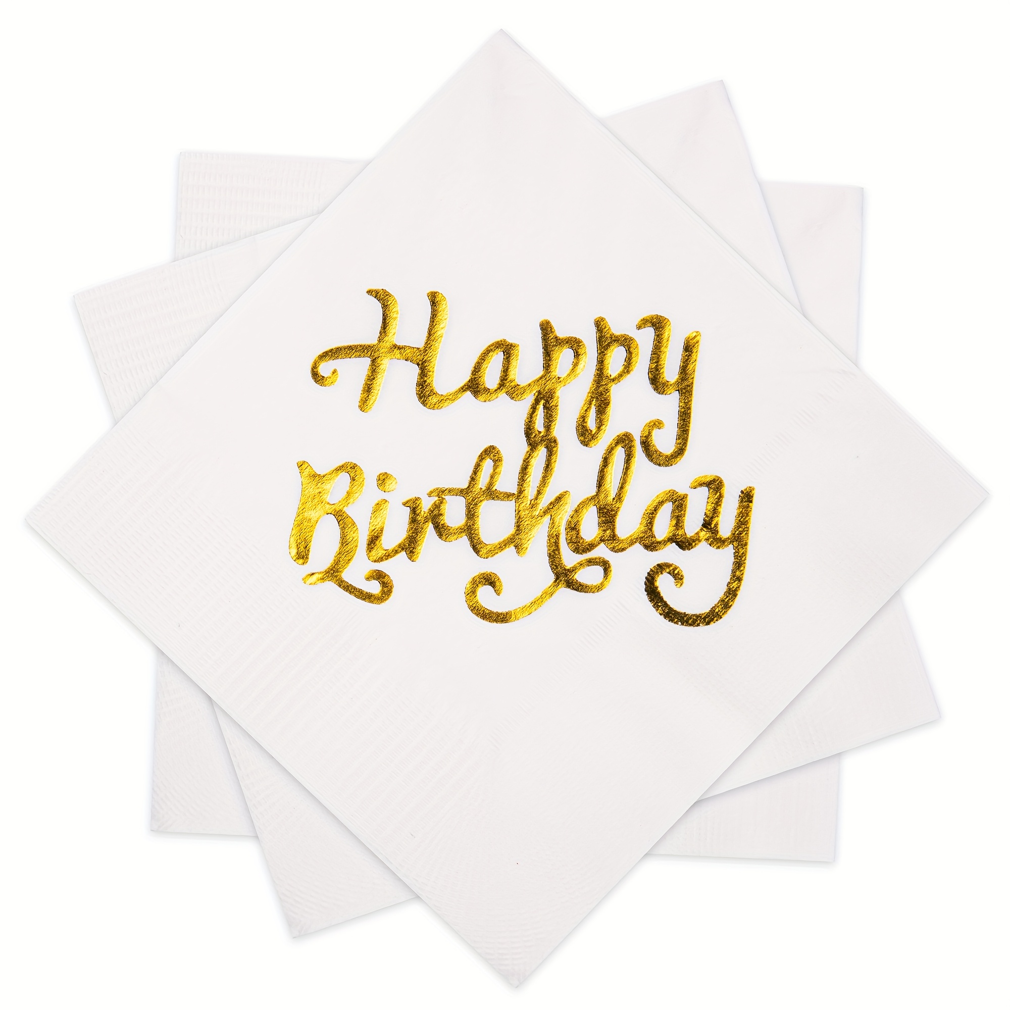 Serviettes De Table 60e Anniversaire - Lot De 50, Noir Et Or, 25x25 Cm, 3 Plis, Motif 'Cheers To 60 Years'