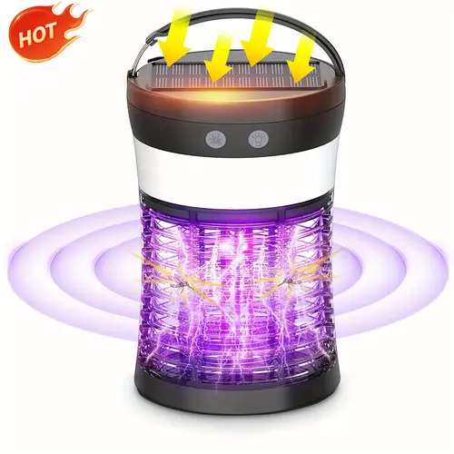 solar pest repeller outdoor electric solar pest repeller for indoor outdoor 3000v high powered pest control uv pest repeller rechargeable pest repeller for home kitchen patio backyard camping