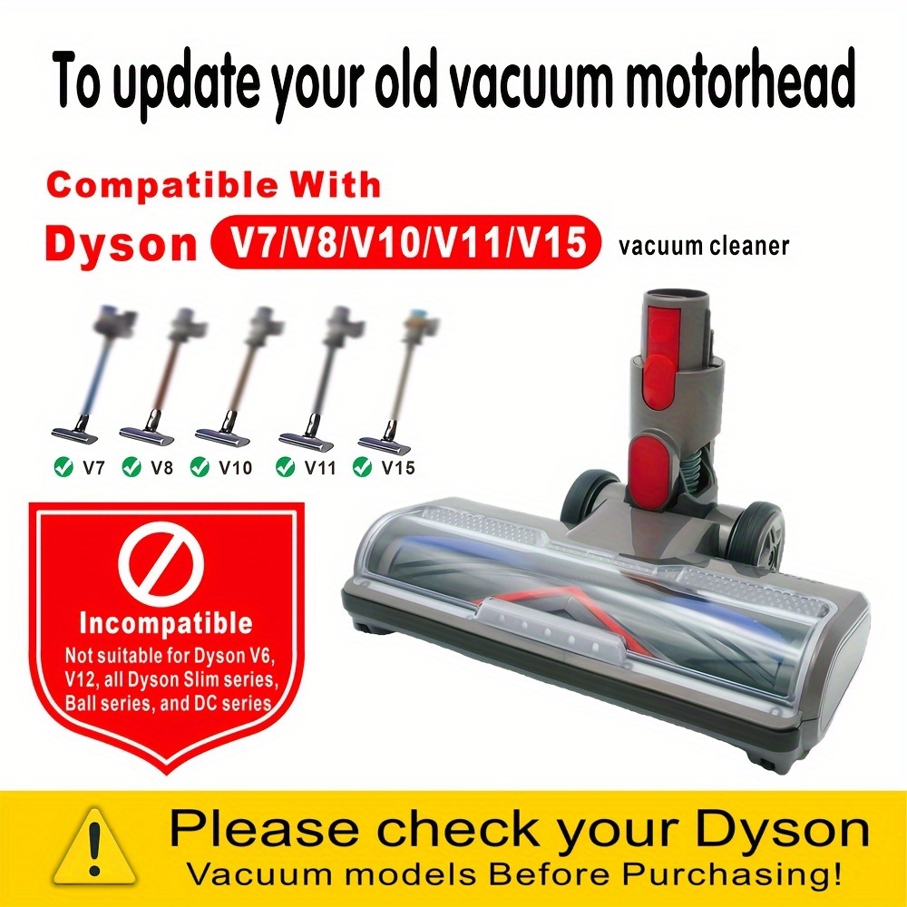 

1 , Suitable For Dyson V7 V8 V10 V11 V15 Replaceable , Accessories , Cleaning . Led , . Attachments For Dyson V15 V11 V8 V7 V10.