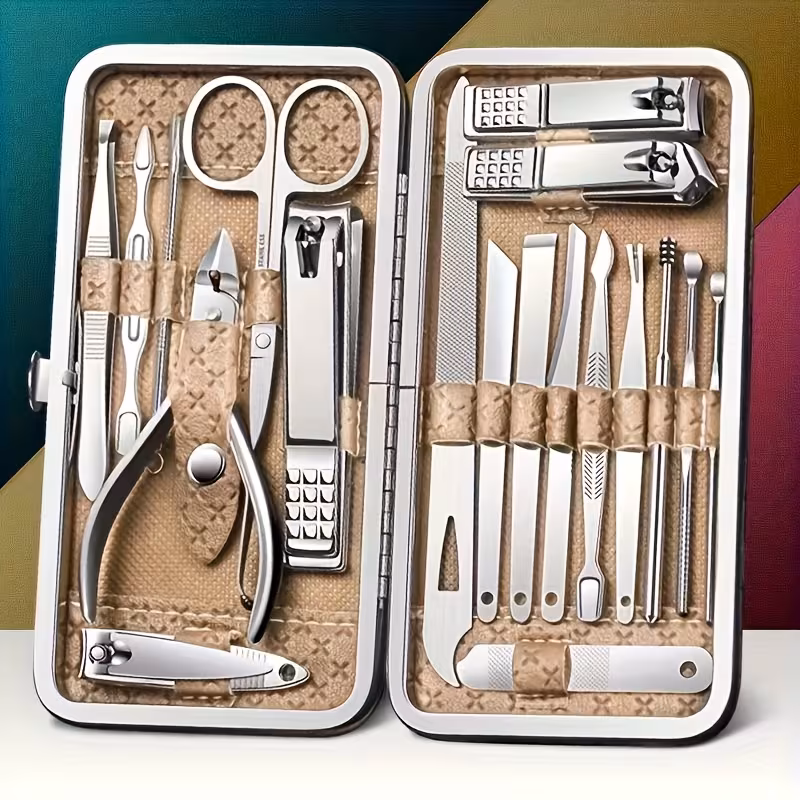 19Pcs Professional Pedicure Set Stainless Steel