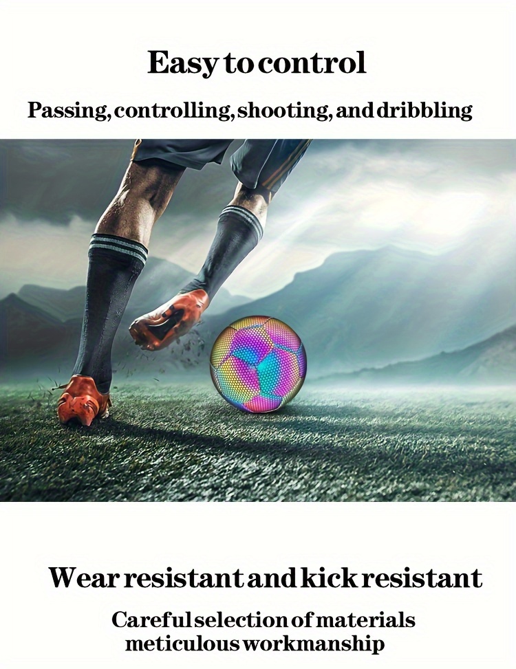 luminous football adult youth competition training luminous reflective wear resistant football football details 5