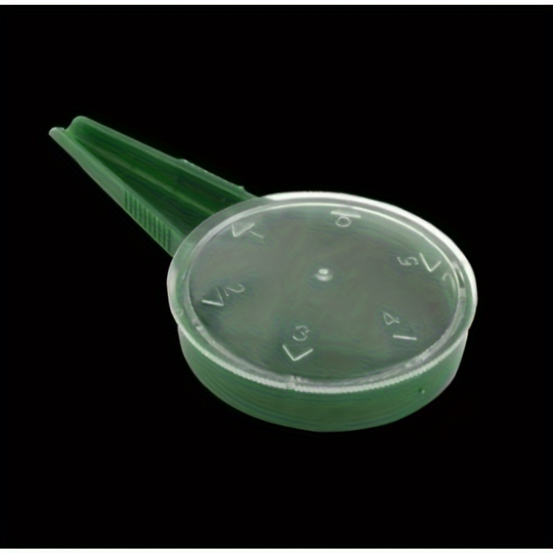Adjustable Garden Seeder Tool with 5 Sizes ? Handheld Plastic Seed Dispenser for Precise Planting, Green Handle & Clear Lid, Ideal for Various Seed Types, Garden Planting Tool | Handheld Gardening Tool | Plastic Gardening Aid, Seeds for Planting