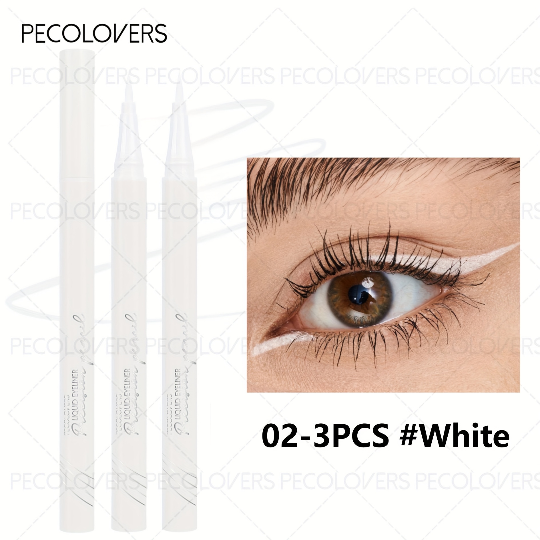 3pcs Waterproof Eyeliner, Long-lasting, Quick-drying Liquid Eyeliner Pen, Perfect For Christmas, Halloween, Thanksgiving, And Festive Gifting
