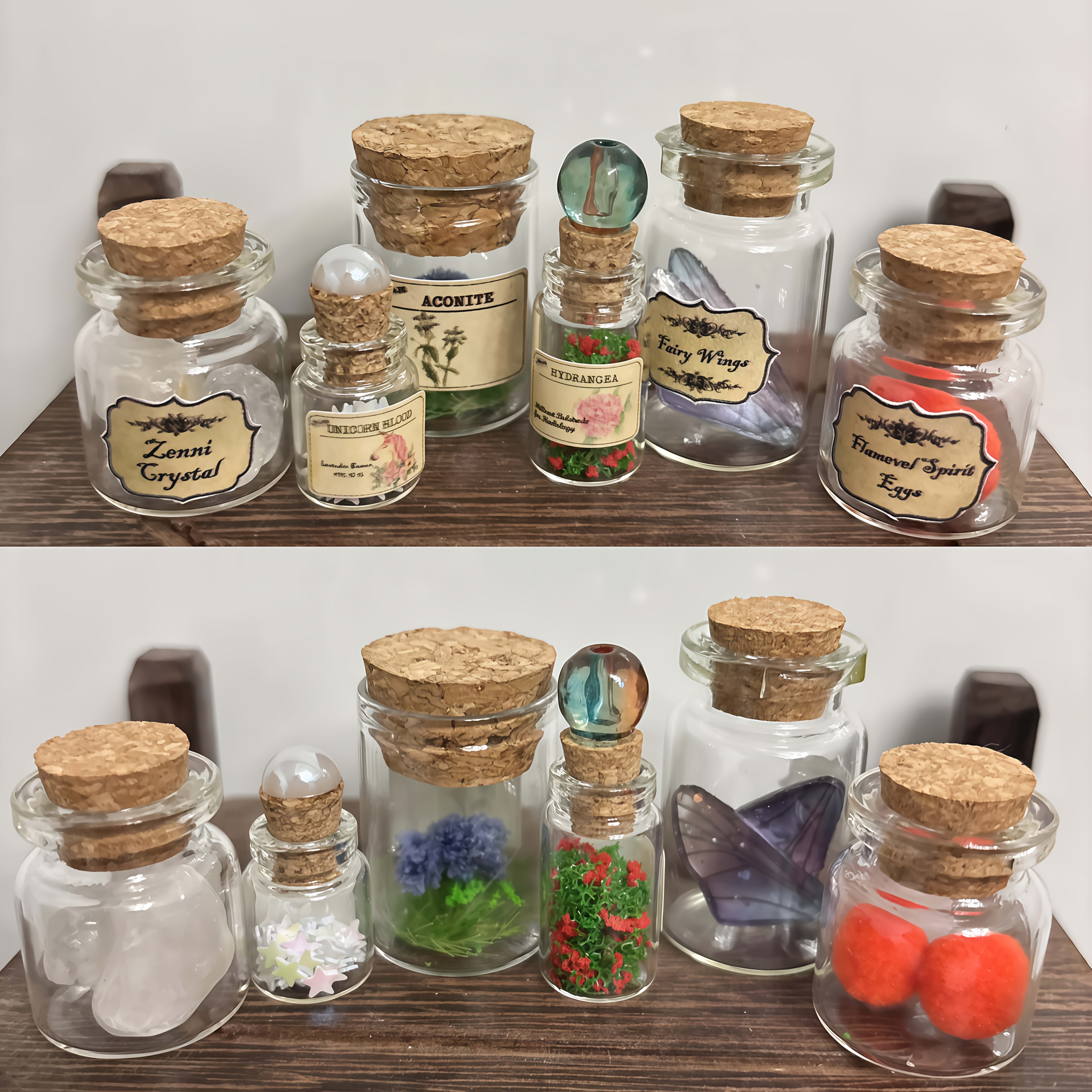 TEMU Mini Simulation Harry Potter Magic Bottles Set, 6pcs Cute Bottles, Perfect For House Decoration And Gifts