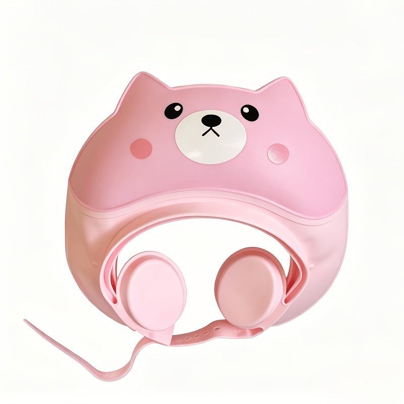 TEMU Bonnet de bain dessin animé (avec oreilles) - Bonnet à shampoing de haute qualité conçu spécifiquement pour . Réglable et réutilisable, il est