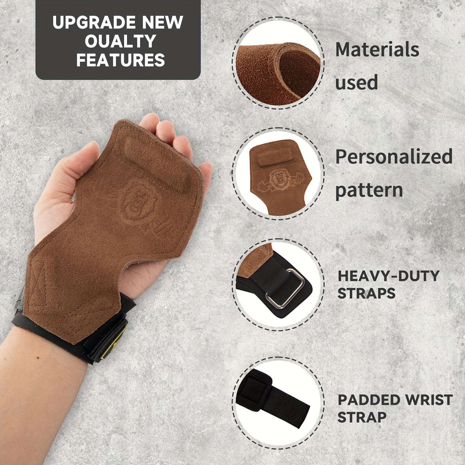 MANUEKLEAR gewichthefbanden voor de sportschool, duurzame gewichthefbanden, dempende polsbanden