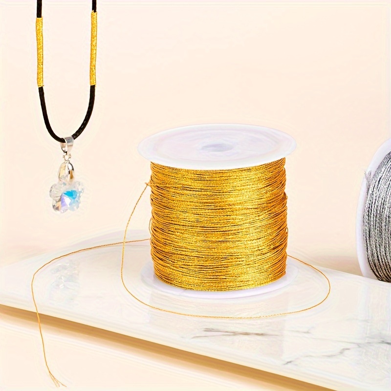Металлизированный плетеный шнур RainBow® 1 мм, цвет золота, 100 м цена