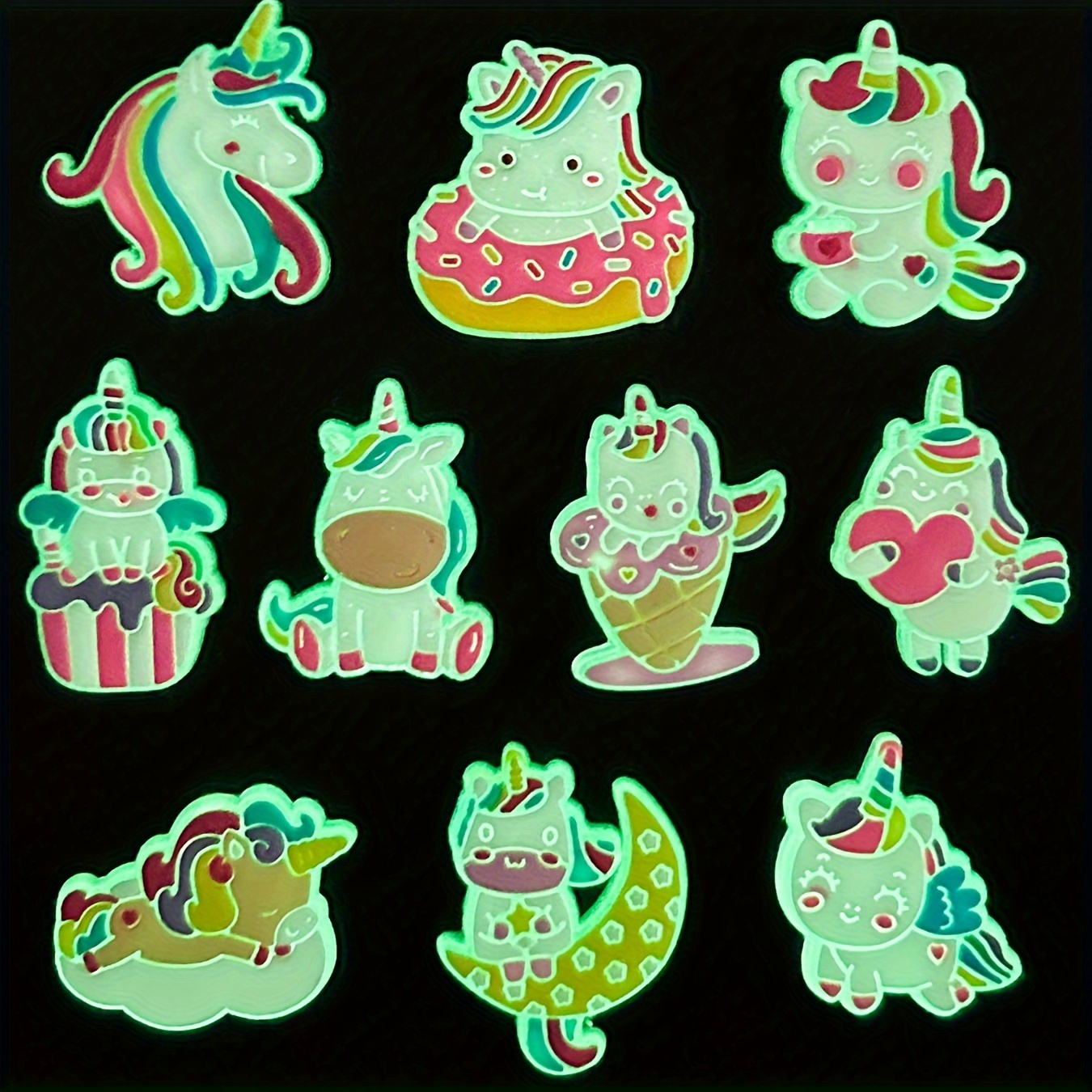 10pcs Of -the-dark For Unicorn Series