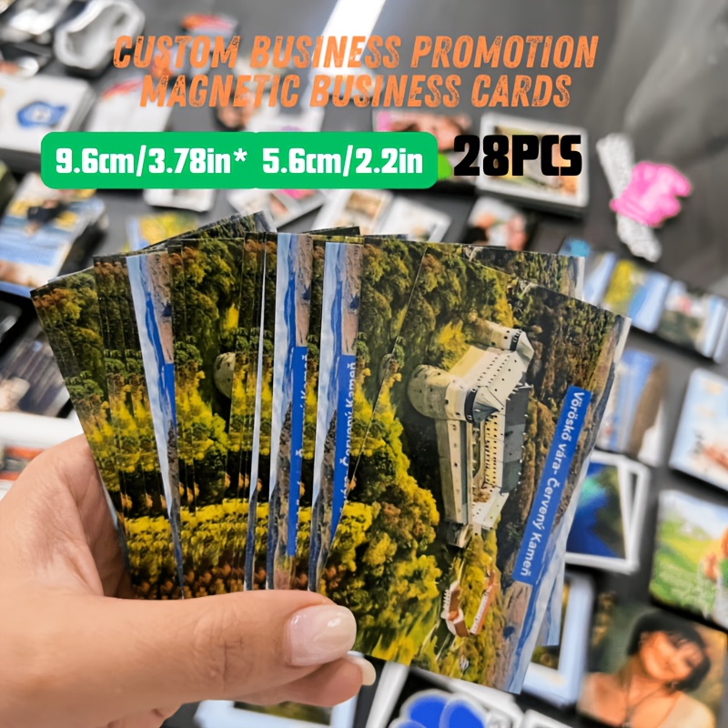 TEMU Custom Magnetic Business Card Refrigerator Magnets, Logo And Promotional Information Customization, Printing Is Clear And Bright, Magnetic