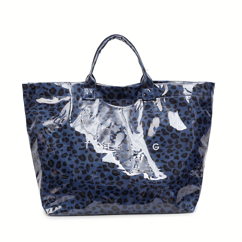 TEMU Women's Bags, New Stylish Leopard Print Tote Handbags, European Casual Large Shoulder Shopping Bags, 2-in-1 Women's Shoulder Crossbody Bags,