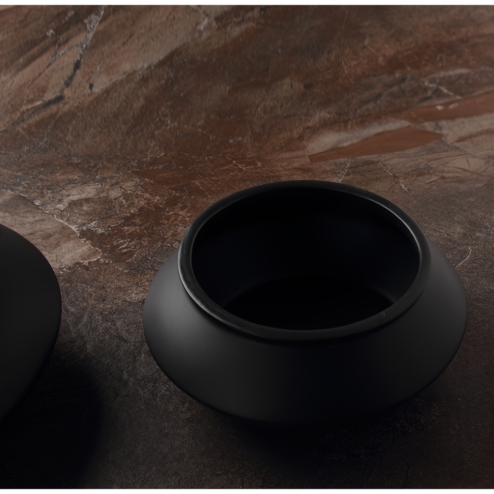 INS-Style Black Ceramic Flower Pot for Desktop Decor