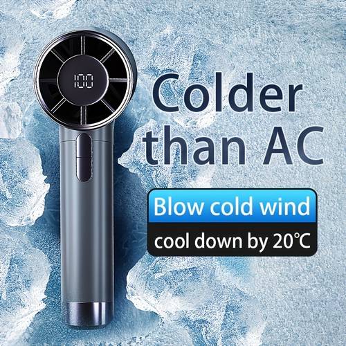 rechargeable handheld fan 5 speed compact handheld fan with quiet powerful rechargeable type c portable outdoor home use gifts