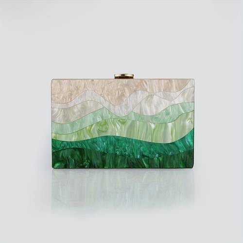 cross border direct evening bag retro european bag trendy acrylic shoulder chain bag womens