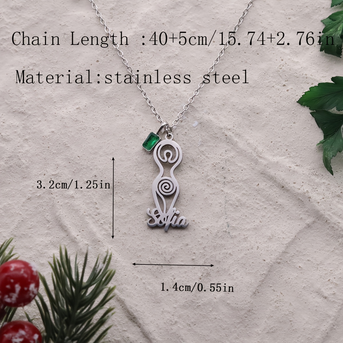 Personalized Spiral Pendant Necklace with Custom Name